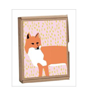 预售 teNeues进口原版 狐狸问候卡Foxy notecards英文文创卡牌teNeues盒装 书9781623257149 GreenNotes