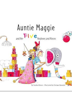 【预售】玛吉阿姨和她的五个侄子侄女英文儿童绘本虚构类进口原版外版书精装3-6周岁Auntie Maggie and Her Five Nephews and Ni