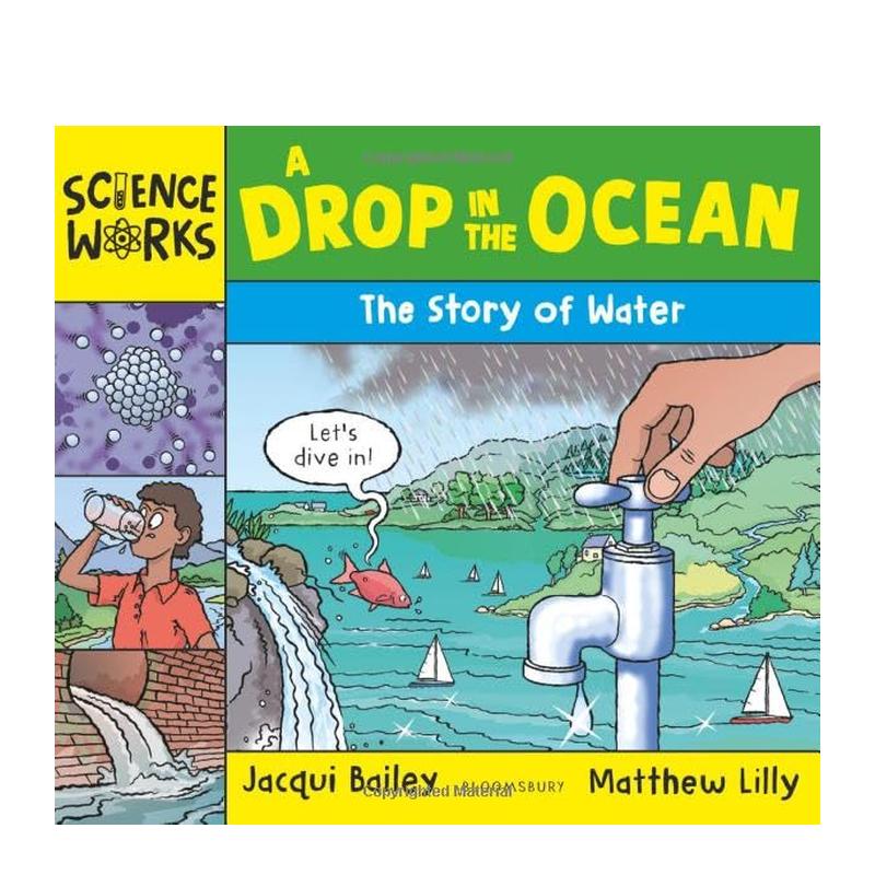 【预售】【科学绘本】沧海一粟：水的故事英文儿童绘本知识百科进口原版外版书平装3-6周岁A Drop in the Ocean: The Story of Wa