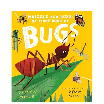 【预售】扭扭和嗡嗡我的昆虫启蒙书Wriggle and Buzz英文儿童绘本动物生态环保Simon Mole精装Candlewick Press进口原版书9781536
