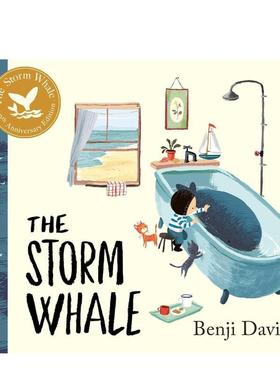 【预售】风暴鲸（十周年纪念版）英文儿童绘本自我认知情绪管理进口原版书精装【Storm Whale】The Storm Whale: Tenth Annivers