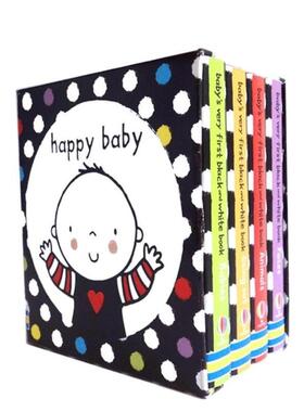 【预售】宝贝的苐一本黑白书套盒装Baby‘s Very First BlackWhite boxed set英文儿童趣味Stella Baggott精装Usborne children’