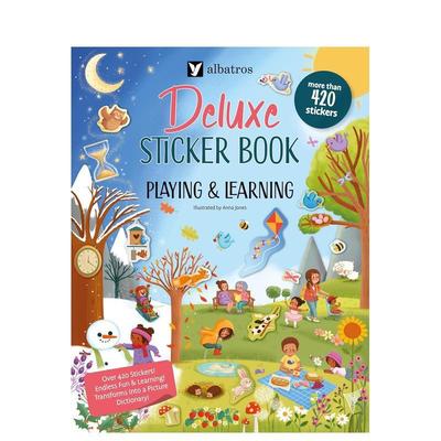 【现货】【场景贴纸书】玩耍与学习【Deluxe Sticker Books】Playing and Learning英文儿童趣味Joli Hannah平装Albatros Media3-
