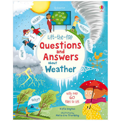 【现货】Questions and Answers About Weather 天气的回答 儿童翻翻书原版进口图书书籍