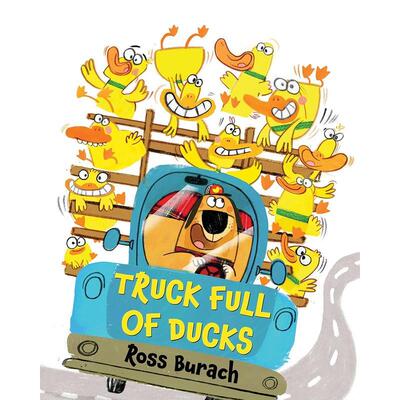 【现货】鸭子的卡车Truck Full of Ducks英文儿童绘本动物生态环保3-6岁精装Burach  Ross进口原版书Scholastic9781338129366