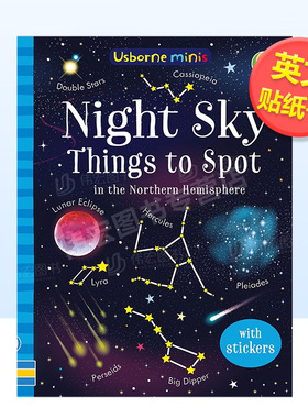 【现货】观察夜空 带贴纸英文儿童趣味进口原版外版书平装Night Sky Things to SpotKate Nolan Usborne children’s books