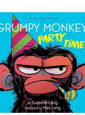 【预售】暴躁猴子派对时间Grumpy Monkey Party Time!英文儿童绘本IP系列Lang平装Puffin Books 3-9岁进口原版书9780241760550