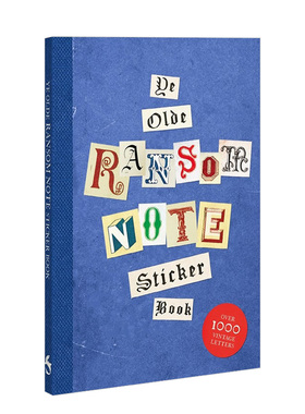 【预售】【T&H】复古赎金信贴纸书2000+可撕字母打造你的神秘讯息Ye Olde Ransom Note Sticker Book英文贴纸书Luke HerriottTham