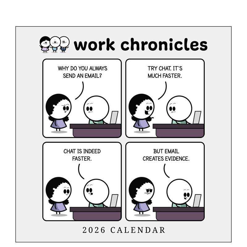 【预售】工作纪事2026年挂历Work Chronicles 2026 Wall Calendar英文文创日历挂历进口原版书BobAndrewsMcMeelPublishing9781524