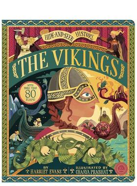 【预售】翻翻历史维京人含80+翻页机关Hide and Seek History英文儿童绘本知识百科Harriet Evans精装Tiger Tales进口原版书97819