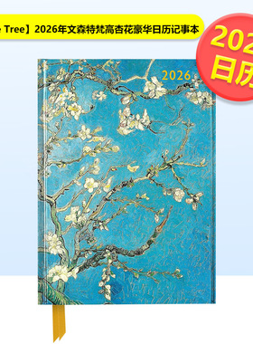 【预售】【Flame Tree】2026年文森特梵高杏花豪华日历记事本Vincent van Gogh: Almond Blossom 2026 Luxury Diary Planner - Pa