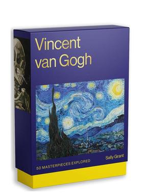 【预售】【艺术大师卡牌】文森特·梵高：50幅杰作英文外国美术19世纪进口原版外版书盒装14岁以上【The Masters Art Decks】Vin