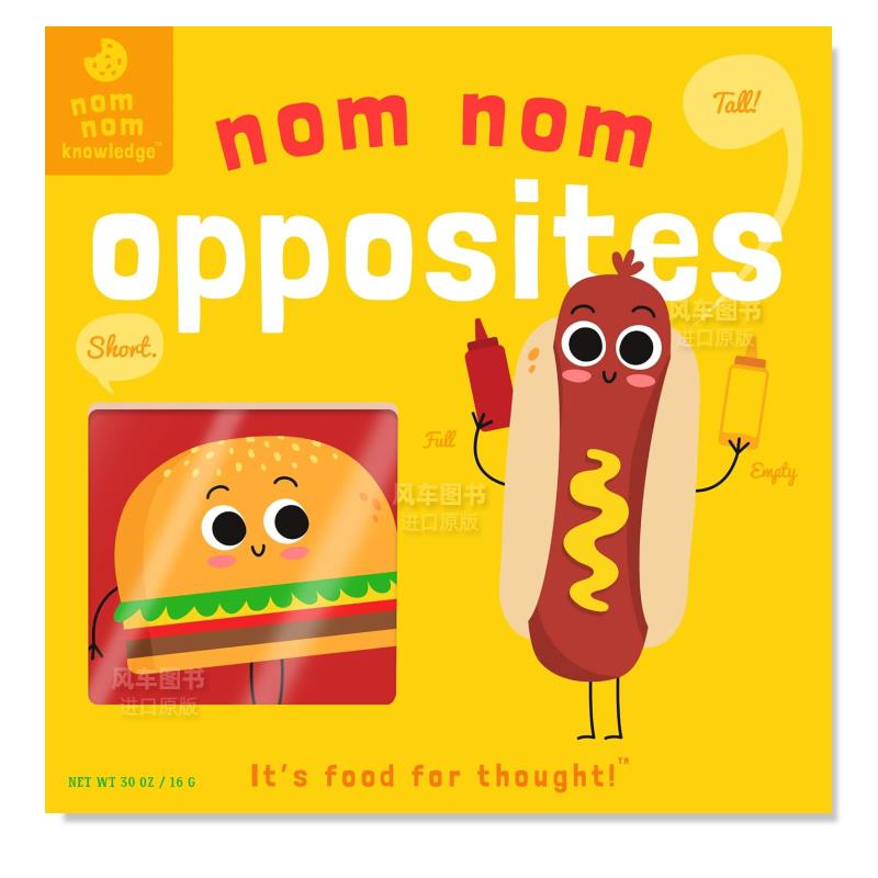 【现货】Nom Nom:Opposites，以前的笔名:对立英文儿童绘本原版图书外版进口书籍