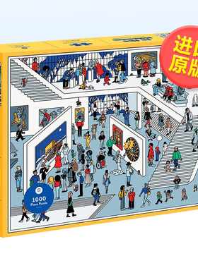 【现货】【1000片拼图】在博物馆英文文创拼图进口原版精装【1000 Piece Puzzle】In the Museum Princeton Architectural Press出