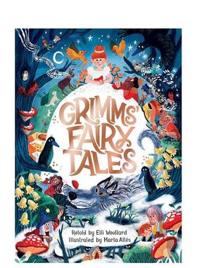 【预售】格林童话埃利-沃拉德重述玛尔塔-阿尔特斯绘制插图英文儿童绘本插画师进口原版图书硬装3-6岁Grimms' Fairy Tales， Reto