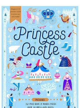 【现货】公主城堡折叠式城堡模型Princess Castle英文儿童趣味6-9岁盒装Design Eye进口原版书Quarto9781836001454