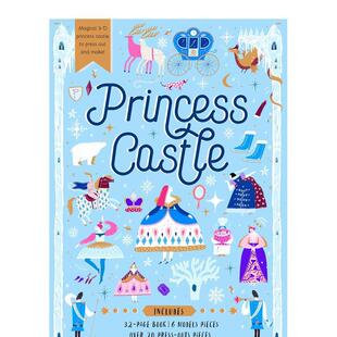 【现货】公主城堡折叠式城堡模型Princess Castle英文儿童趣味6-9岁盒装Design Eye进口原版书Quarto9781836001454