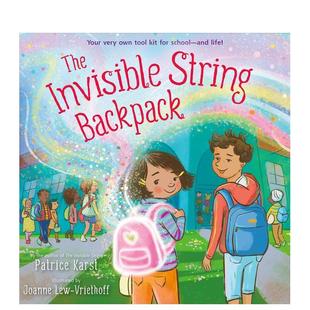 String Boo 隐形绳背包英文儿童绘本自我认知情绪管理进口原版 Brown KARSTLittle BackpackPATRICE Invisible The 书精装 现货