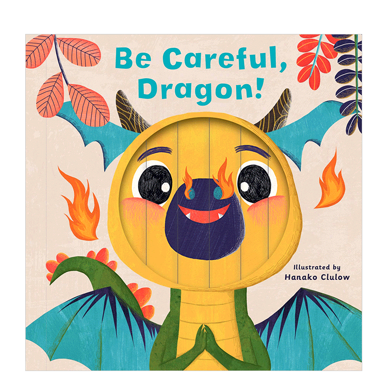 【现货】【小小动物面孔】小心有龙！英文儿童趣味进口原版书纸板书【Little Faces】Be Careful， Dragon! Carly Madden著wor