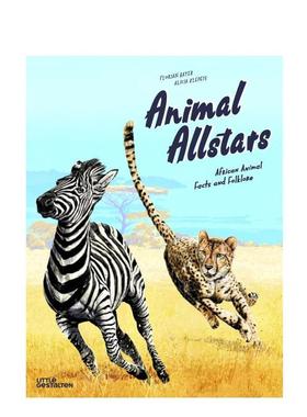 【现货】动物全明星非洲动物事实和民间传说Animal Allstars African Animal Facts and Folklore英文儿童绘本动物生态环保3-6岁精