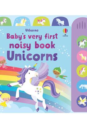 【现货】【有声书】独角兽Baby’s Very First Noisy Book Unicorns英文儿童趣味Stella Baggott纸板书Usborne children’s books