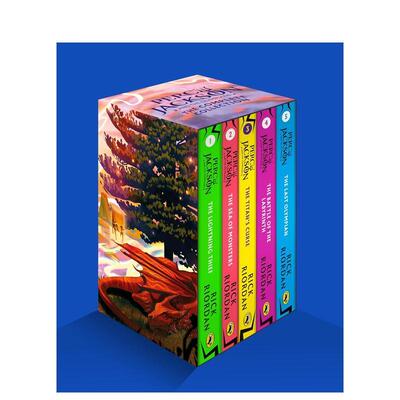 【预售】波西杰克逊与奥林匹亚众神 5册盒装Percy Jackson and the Olympians Boxset英文儿童图书青少年读物Rick Riordan平装Puf