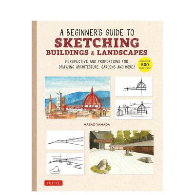 【预售】建筑和景观素描初学者指南A Beginner's Guide to Sketching Buildings & Landscapes英文艺术技法与入门赏析Masao Yamad