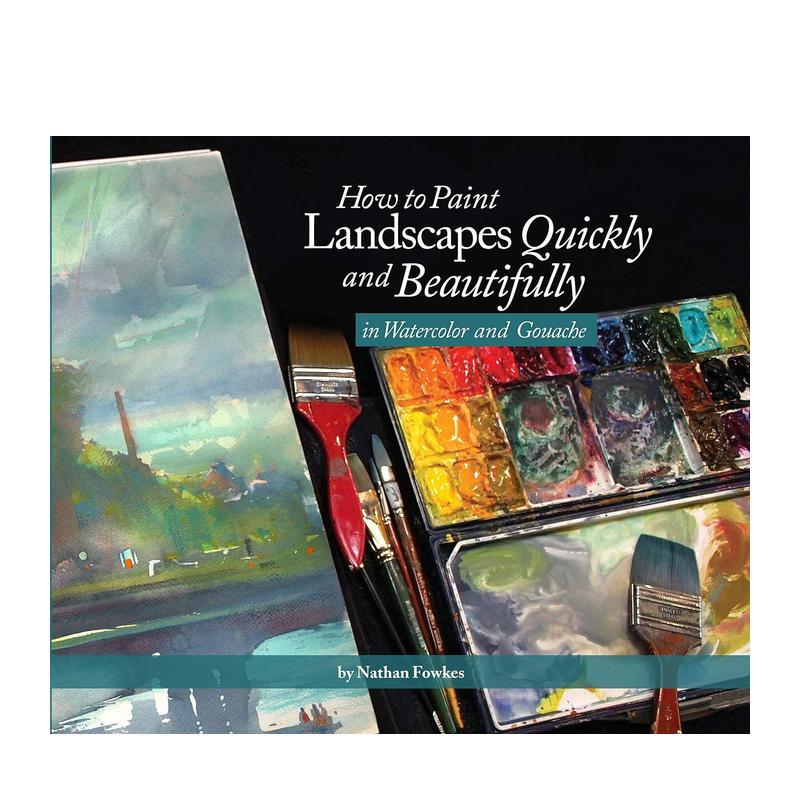 如何用水彩和水粉快速画风景 H