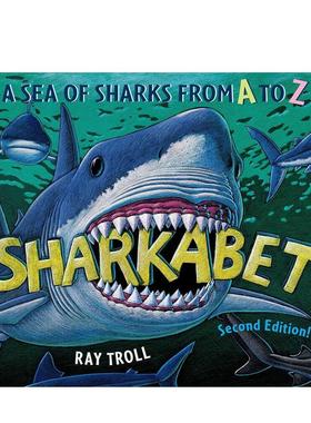 【预售】鲨鱼字母表第2版Sharkabet英文儿童绘本动物生态环保Ray Troll精装6-9岁West Margin Press进口原版书9781513141657