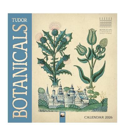 【预售】【Flame Tree】博德利图书馆都铎植物 2026年挂历艺术日历Bodleian Libraries: Tudor Botanicals Wall Calendar 2026英文