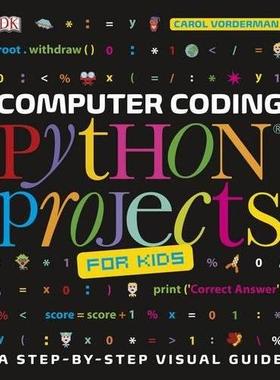 【预售】少儿潘通色卡电脑代码Computer Coding Python Projects for Kids英文青少年读物Carol Vorderman精装DK Children进口原版