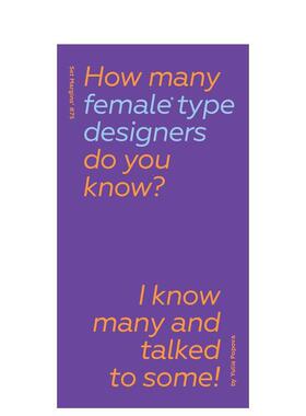 【预售】开创性女性字体设计师评传How Many Female Type Designers Do You Know?英文字体图案标志设计Yulia Popova精装Set Marg