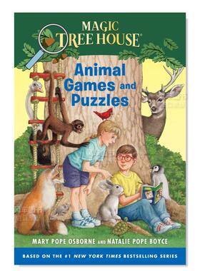 【预售】动物游戏拼图英文儿童故事进口原版外版书Animal Games And Puzzles (Mth)OsborneRandom House (US)