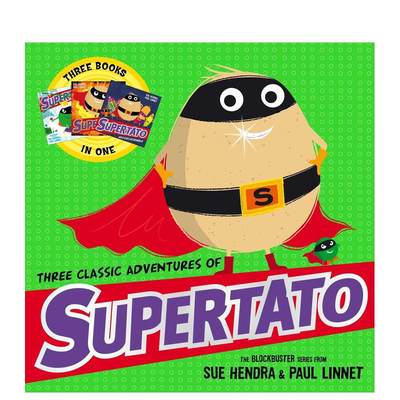 【预 售】超级土豆大冒险（三部合集）英文儿童故事Three Classic Adventures of Supertato:Featuring: Veggies Assemble; Run平