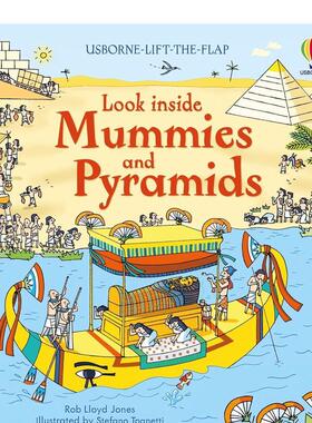 【预售】【翻翻书】木乃伊和金字塔【Look Inside】mummies and pyramids英文儿童趣味Rob Lloyd Jones平装Usborne children’s b