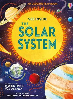 【现货】【洞洞书】太阳系See inside the Solar System英文儿童趣味Rosie Dickins 精装Usborne children’s books3-6岁进口原版
