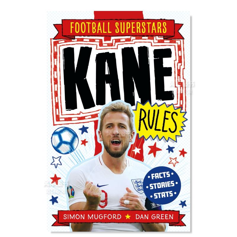 【预售】足球明星特辑：哈里·凯恩英文漫画进口原版图书【Football Superstars】Kane RulesSimon Mugford welbeckpublishing