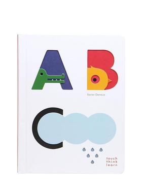 【现货】【触摸书】ABC【TouchThinkLearn】ABC英文儿童自然拼读3-6岁纸板Xavier Deneux进口原版书Chronicle Books9781452145037
