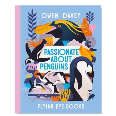 【预 售】【欧文·戴维动物系列】富有激情的企鹅 【Owen Davey Animals Series】Passionate About Penguins 英文原版进口外版图