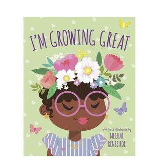 Growing Great英文儿童绘本自我认知情绪管理Mechal 9岁进口原版 现货 书978059342 Doubleday6 我在积极成长I’m Roe精装 Renee