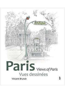 【现货】【城市景观水彩素描】巴黎Paris 法文艺术Vincent Brunot平装Fage Editions进口原版书9782849755846