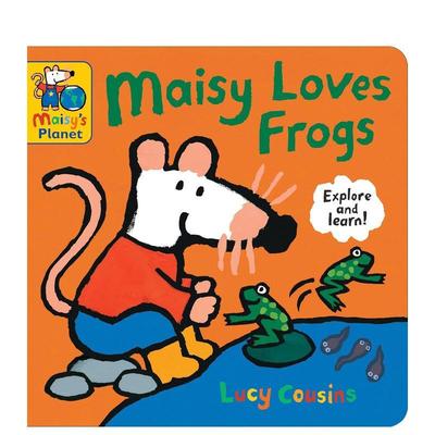 【现货】【小鼠波波爱地球】青蛙【Maisy's Planet Book】Maisy Loves Frogs英文儿童绘本IP系列Lucy CousinsWalker Books UK纸板