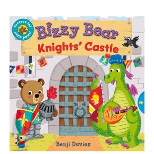 Nosy 忙碌 城堡 骑士 Bear Davies精装 Crow 英文儿童绘本IP系列Benji 小熊 Castle Knights’ 6岁进口原 US3 Bizzy 现货