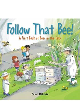 【现货】跟随那只蜜蜂Follow That Bee!英文儿童绘本动物生态环保Scot Ritchie精装Kids Can Press6-9岁进口原版书9781525300349