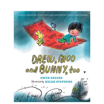 【预售】【获奖插画师Helen Stephens】德鲁， 哞哞和兔子英文儿童绘本插画师进口原版外版书精装3-6周岁Drew， Moo and Bunny，