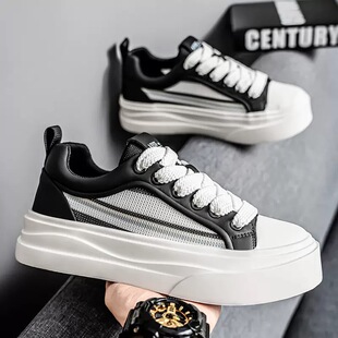 新款 日常简约风清新板鞋 男士 厚底学生运动休闲鞋 低帮板鞋 2026夏季