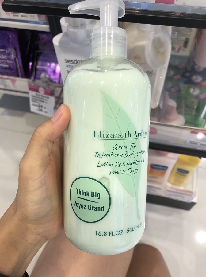 Namlovchi tana kremi, elastik gidrogel sharlari, tekislovchi dezodorant, choy ta'mi, 200 ml, 500 ml