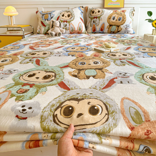 冬季加厚牛奶绒床笠珊瑚绒保暖床罩加绒儿童床垫套子防滑全包床单