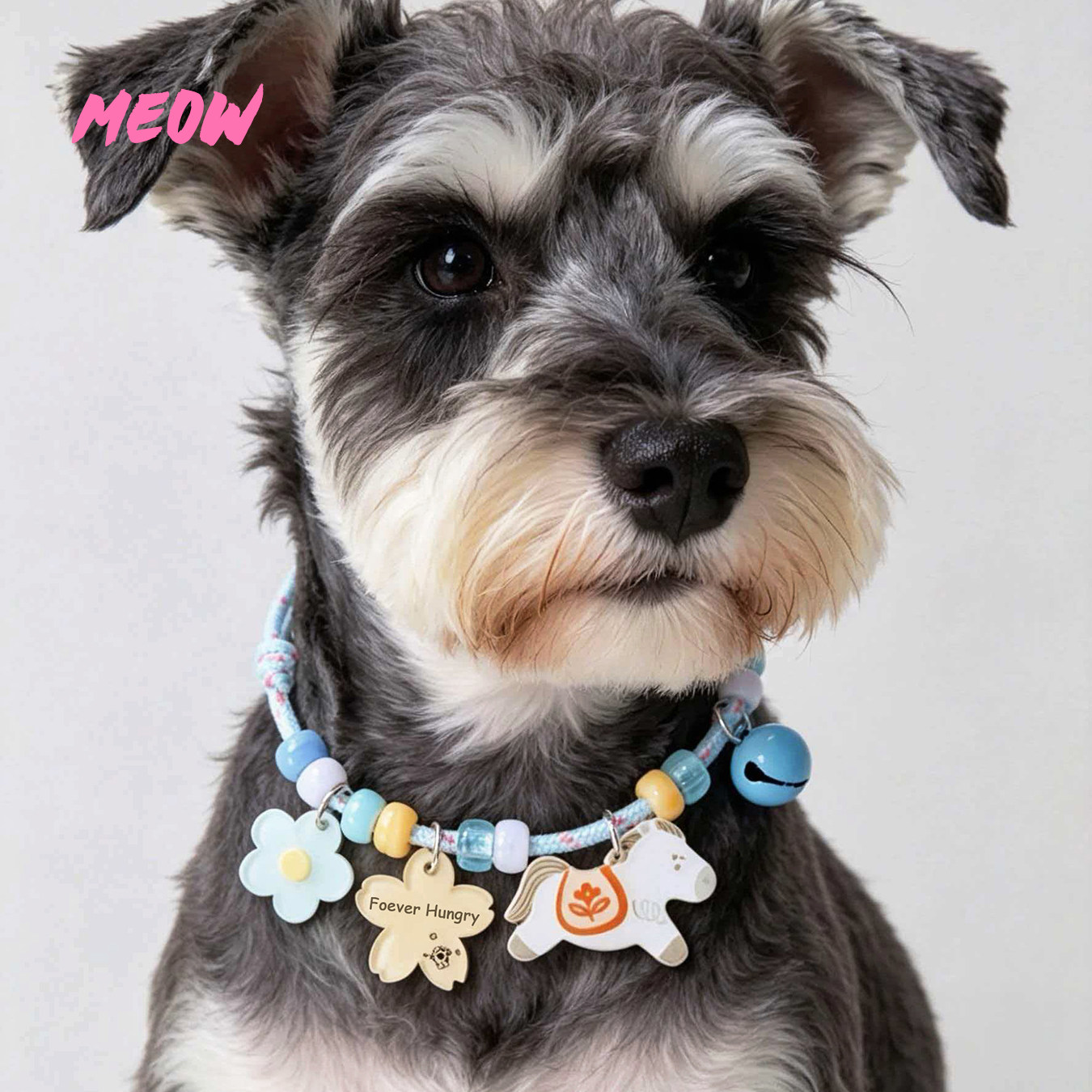 Meow 宠物猫咪狗可爱小马驹马年项圈防丢轻便可调节小型猫狗项链
