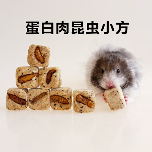 仓鼠蛋白鸡肉昆虫小方营养冻干食品金丝熊花枝鼠营养辅食